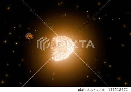 漂浮在太空中的岩石 131512572