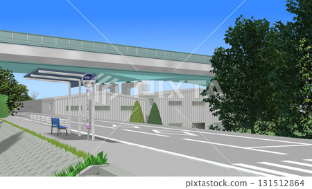 "A park with a blue sea view" can be used as a background for animation 131512864