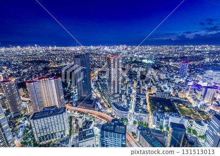 【夜景百選】從東京陽光60展望台眺望池袋夜景（新宿方向） 131513013