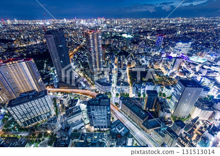 [Top 100 Night Views] Ikebukuro night view from the Sunshine 60 Observatory in Tokyo (towards Shinjuku) 131513014