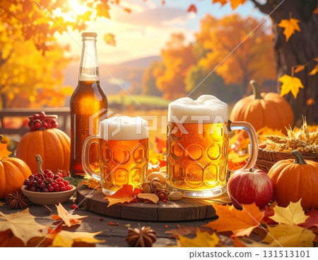 A moment of toasting to the autumn leaves 131513101