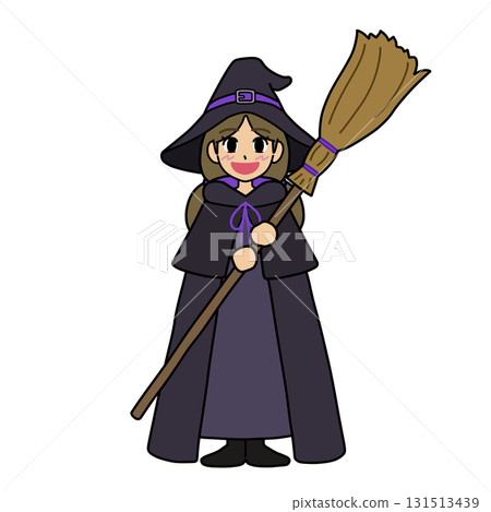 萬聖節 / 身穿經典紫色女巫服裝的巫師女孩[含主線劇情] 131513439