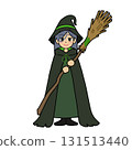 Halloween / A wizard girl wearing a strange green witch costume [with main lines] 131513440