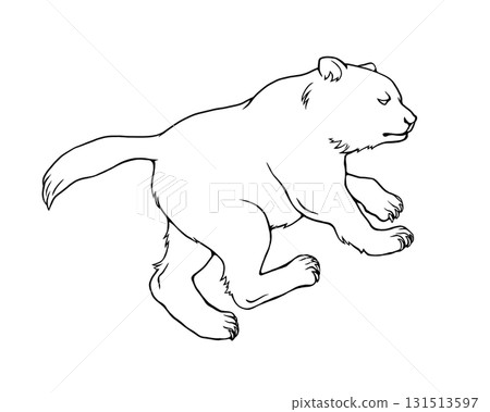 Line drawing of the bear in Ursa Major 131513597