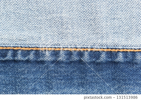 seam of blue denim texture background, jean fashion style seam of blue denim texture background, jean fashion style 131513986