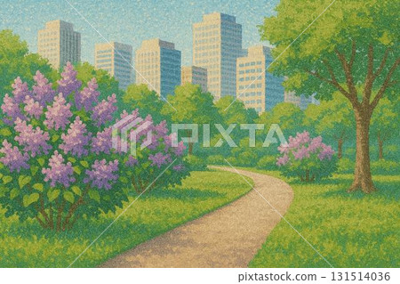 City Park Lilac May Sand Art 131514036