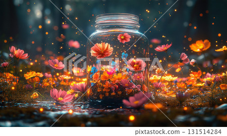Beautiful flowers in a jar Beautiful flowers in a jar 131514284
