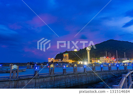 [Shizuoka Prefecture] Atami Port and Moon Terrace Evening View 131514684