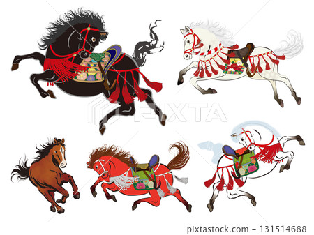 Horse illustration set 02 131514688
