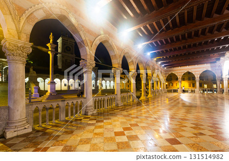 Night view of Piazza Liberty. Udine. Italy 131514982