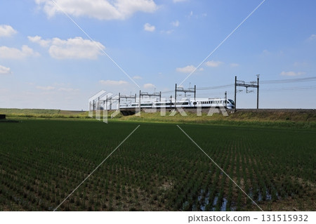 日光線上的東武特快列車 Spacia X 131515932