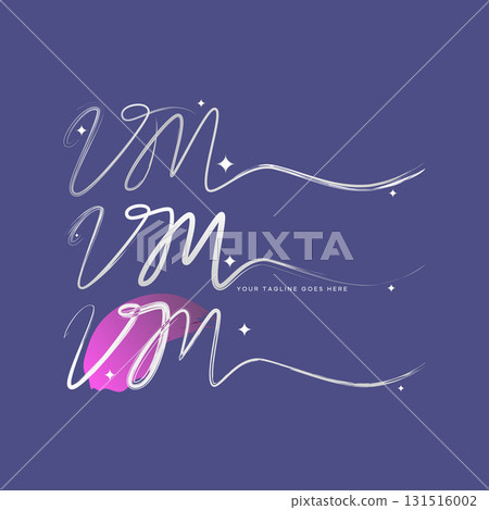 Logo design graphic concept creative premium vector stock image top sell initial VM handwritten typography stylist artistic feminine unique branding Logo design graphic concept creative premium vector stock image top sell initial VM handwritten typography stylist artistic feminine unique branding 131516002