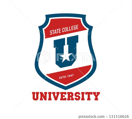 State university college icon, vector emblem State university college icon, vector emblem 131516626