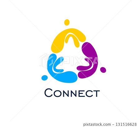 Community teamwork, connect people together icon 131516628