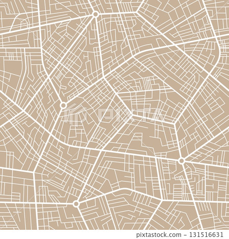 City plan pattern, town map with streets and roads 131516631