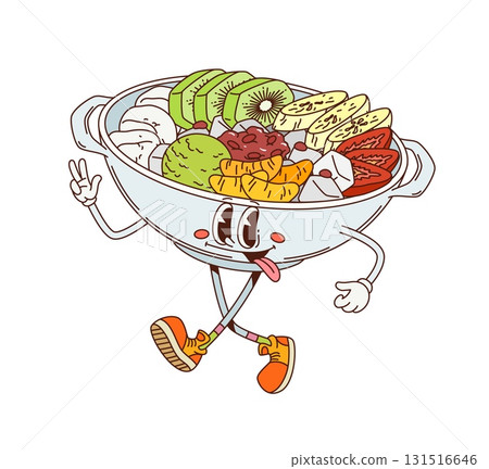 Cartoon groovy japanese anmitsu dessert character Cartoon groovy japanese anmitsu dessert character 131516646