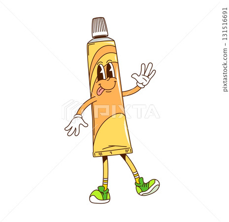 Groovy ointment or cream tube cute character Groovy ointment or cream tube cute character 131516691
