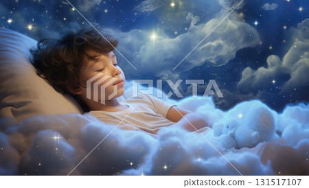 Slumbering in a cloud of imagination, a young girl's dream world comes to life. 131517107