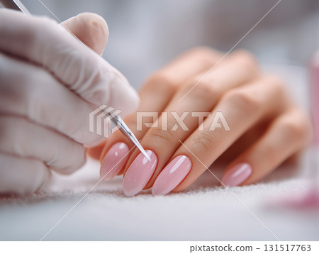Close-up of a beautiful professional nail treatment (beauty, fashion, advertising) 131517763