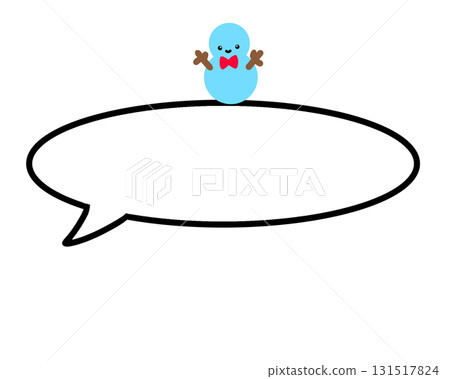 講話泡泡冬天雪人簡單 131517824