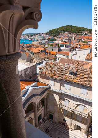 Split cityscape view from Diocletian's Palace bell tower 131517885