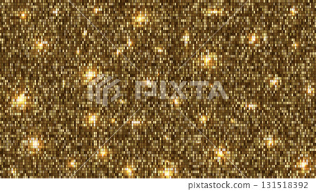 gold luxury glitter sparkle texture background with shiny sequin mosaic pattern for glamorous fashion celebration decor radiant shimmer and festive design style 131518392