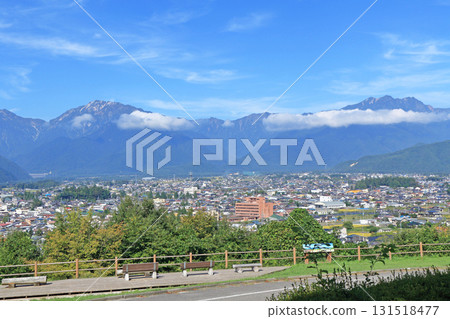 Shinano Omachi Northern Alps in early autumn 131518477