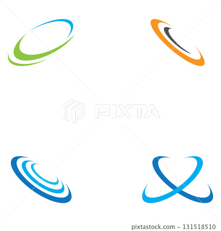 swoosh circle icon vector illustration 131518510
