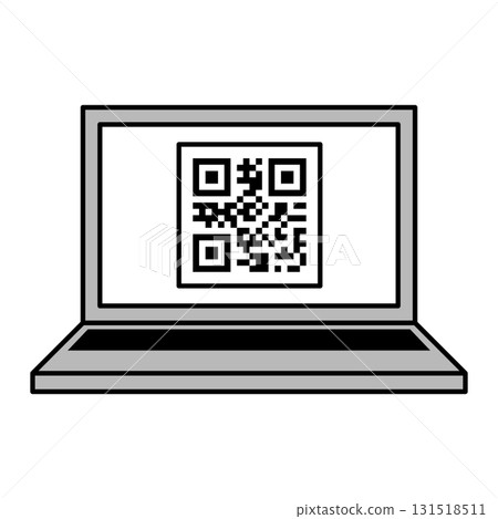 顯示二維碼的筆記型電腦 顯示二維碼的筆記型電腦 131518511