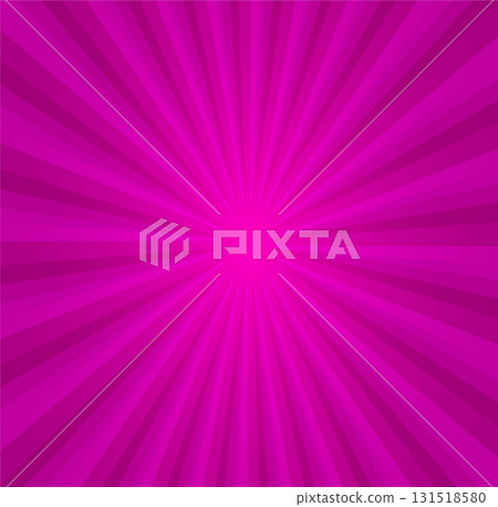 Pink radial burst with converging lines creating a sunburst effect 131518580