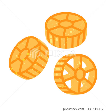 Yellow Shaped Pasta as Wheat Food for Cooking Vector Illustration Yellow Shaped Pasta as Wheat Food for Cooking Vector Illustration 131519417