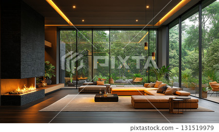 A stylish villa in the forest 131519979