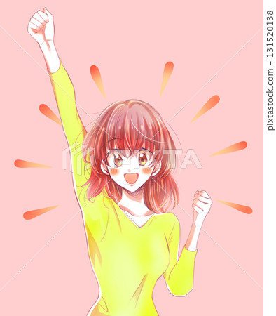 Woman raising her fist 131520138