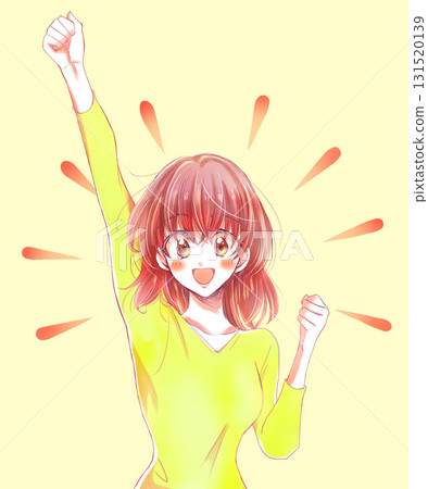 Woman raising her fist Woman raising her fist 131520139