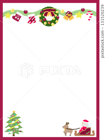 可愛的聖誕框架材料垂直 131520239