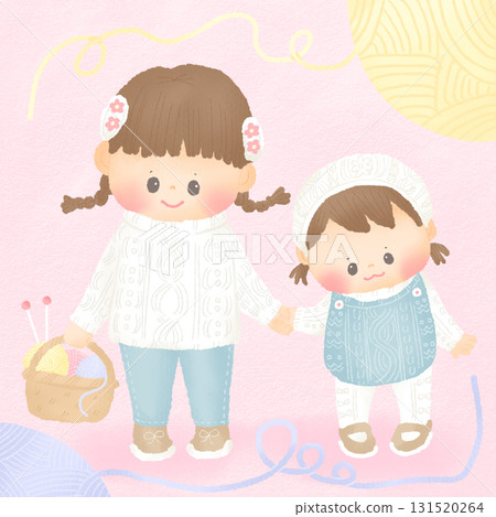 姊妹牽手_女童嬰兒毛線冬季 姊妹牽手_女童嬰兒毛線冬季 131520264