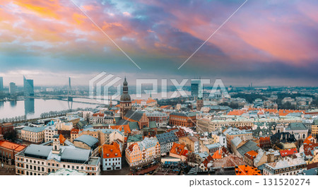 Cityscape In Winter Morning. Skyline With Dome Cathedral. Popular Place With Famous Landmarks. UNESCO World Heritage Site Cityscape In Winter Morning. Skyline With Dome Cathedral. Popular Place With Famous Landmarks. UNESCO World Heritage Site 131520274