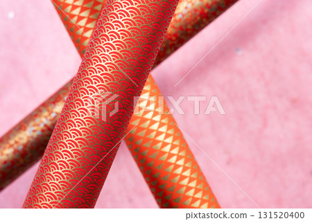 image of red washi paper 131520400