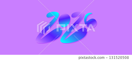 Cute and Unique 2026 Typography in Colorful Gradient Style Isolated on Purple Background 131520508