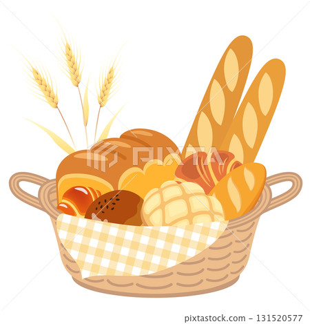 Food in a basket Food in a basket 131520577