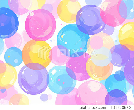 Colorful pastel bubble pattern background illustration 131520620