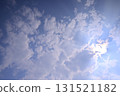 透過雲層的縫隙看到的藍天 131521182