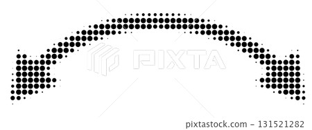 Round halftone double arrow 131521282