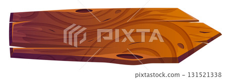 Wooden Arrow Signboard with Textured Surface 131521338