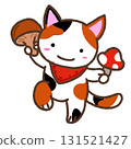 Cat with mushrooms 131521427