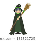 Halloween / A wizard girl wearing a strange green witch costume [No main lines] 131521725