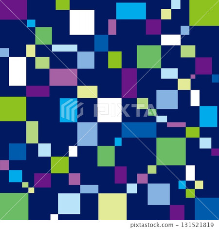 Geometric pattern, square, navy 131521819