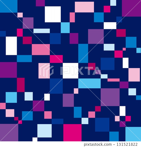 Geometric pattern, square, navy 131521822
