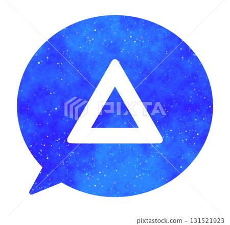 Blue starry sky | Simple triangle mark speech bubble 131521923
