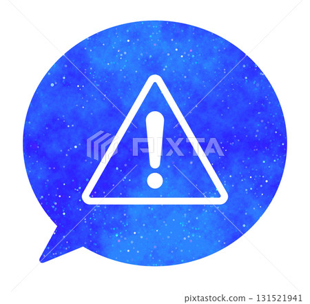 Blue starry sky | Warning sign speech bubble 131521941